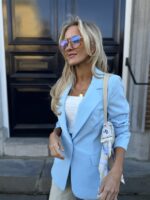 Blazer V2215 Fitted Plain Light Blue