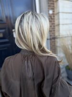 Bow Blouse Lace Details Bruin