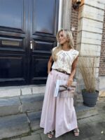 Wide Leg Cotton + Riem Roos 824687