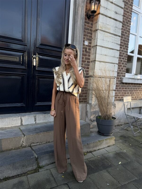 Pantalon Lint Riem Wide Uni Bruin