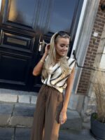 Pantalon Lint Riem Wide Uni Bruin