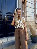 Pantalon Lint Riem Wide Uni Bruin