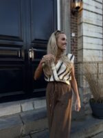 Pantalon Lint Riem Wide Uni Bruin