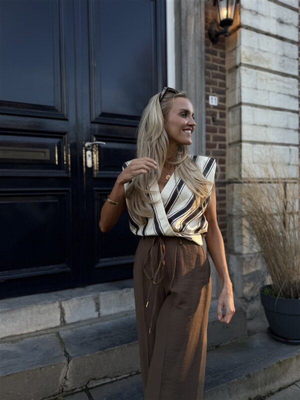 Pantalon Lint Riem Wide Uni Bruin