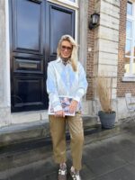 Knitvest Yp1972 Ruit Grijs Geel