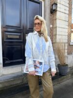 Knitvest Yp1972 Ruit Grijs Geel