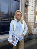 Knitvest Yp1972 Ruit Grijs Geel