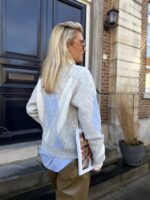 Knitvest Yp1972 Ruit Grijs Geel