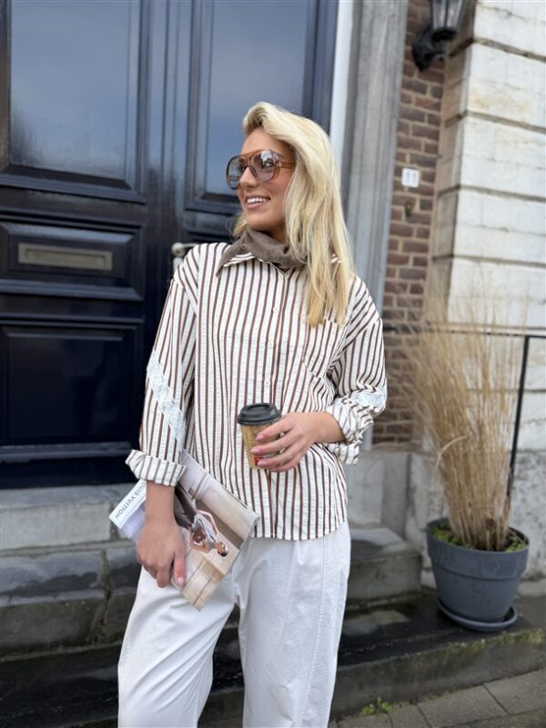 Hemd Gestreept Love Back Lace Details