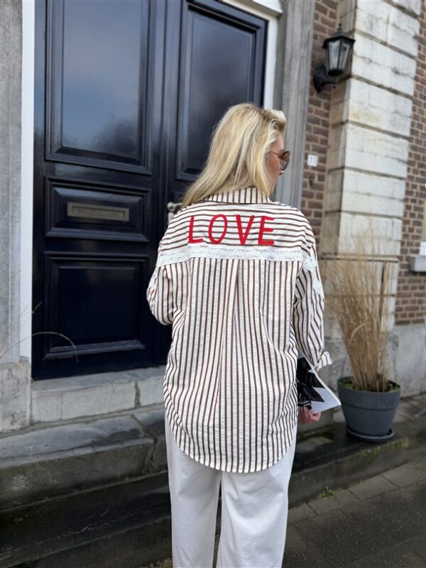 Hemd Gestreept Love Back Lace Details