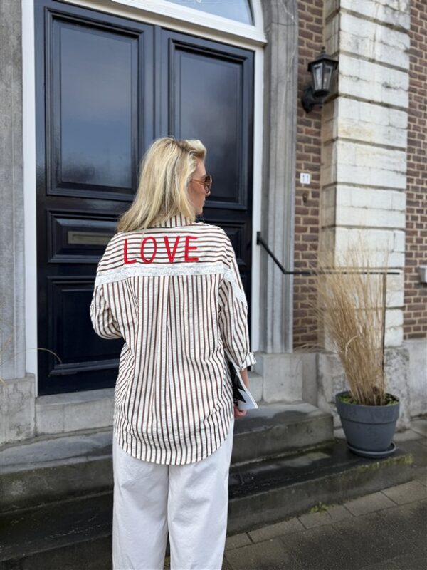 Hemd Gestreept Love Back Lace Details