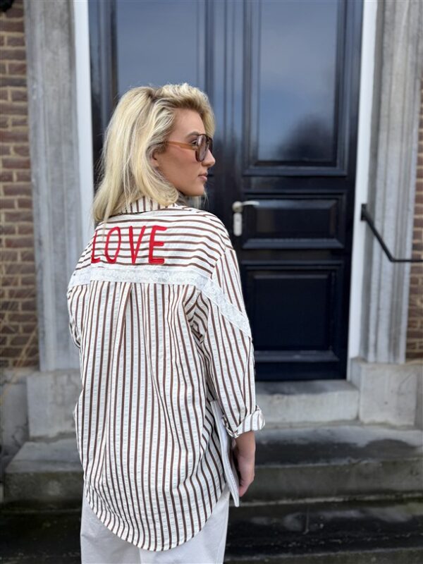 Hemd Gestreept Love Back Lace Details