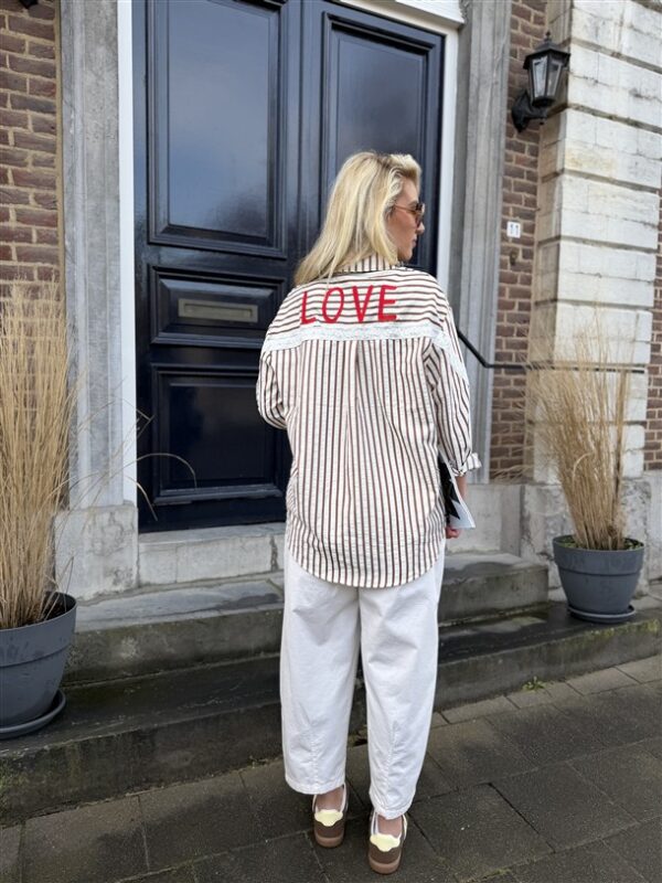 Hemd Gestreept Love Back Lace Details