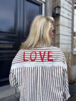 Hemd Gestreept Love Back Lace Details