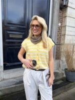 Knit 51065 Sleeveless Gestreept Geel