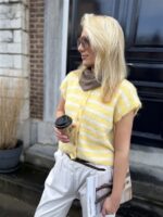 Knit 51065 Sleeveless Gestreept Geel