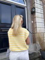 Knit 51065 Sleeveless Gestreept Geel