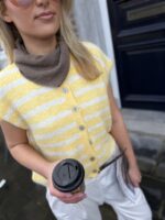 Knit 51065 Sleeveless Gestreept Geel