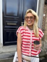 Knit 51065 Sleeveless Gestreept Roos