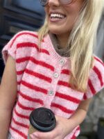 Knit 51065 Sleeveless Gestreept Roos