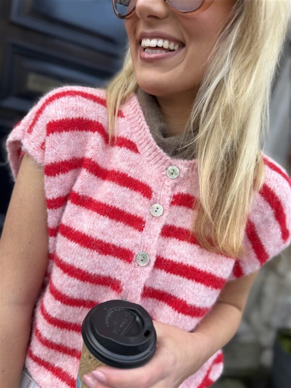 Knit 51065 Sleeveless Gestreept Roos