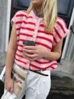 Knit 51065 Sleeveless Gestreept Roos