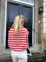 Knit 51065 Sleeveless Gestreept Roos