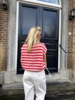 Knit 51065 Sleeveless Gestreept Roos