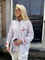 Hemd Gestreept Amour Beige