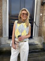 Gilet Yp1974 Ruit Geel Grijs