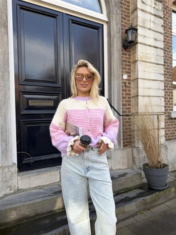 Knitvest 51278 Stripes Det Ruffle Roos