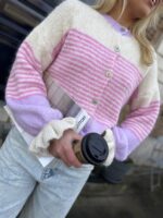 Knitvest 51278 Stripes Det Ruffle Roos