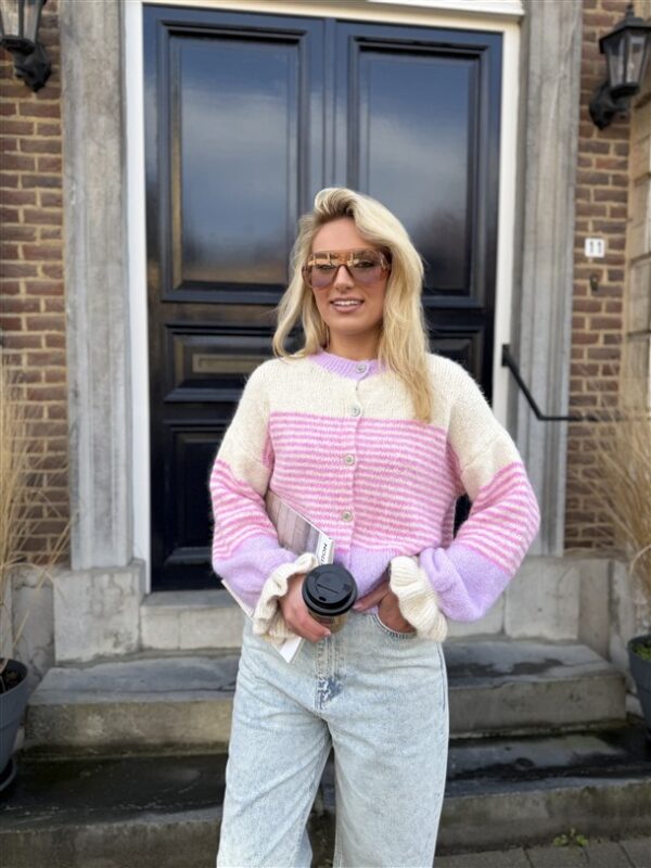 Knitvest 51278 Stripes Det Ruffle Roos