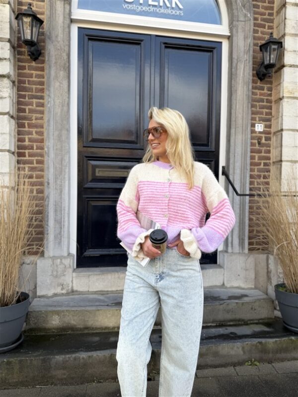 Knitvest 51278 Stripes Det Ruffle Roos