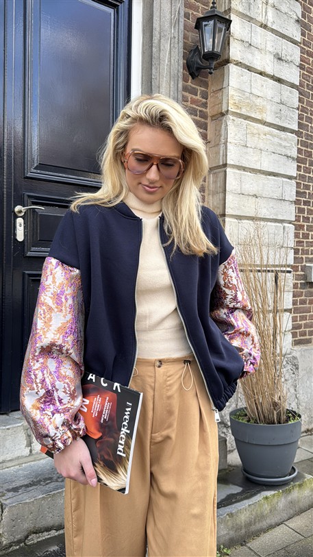 Bomber Lurex Sleeves Special Colori