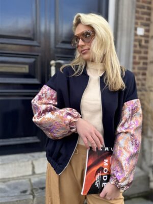 Bomber Lurex Sleeves Special Colori