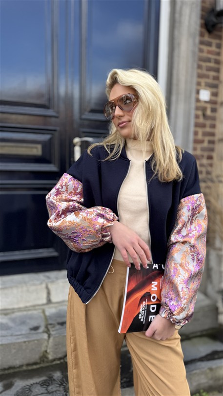 Bomber Lurex Sleeves Special Colori