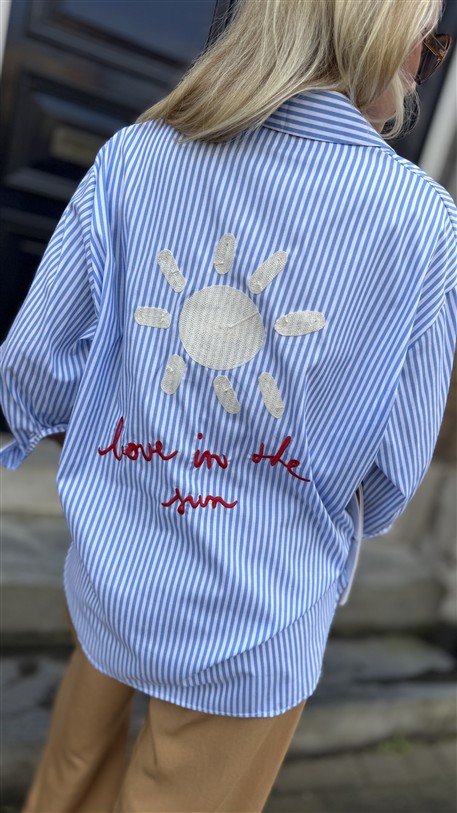 Hemd Gestreept Sun Blauw