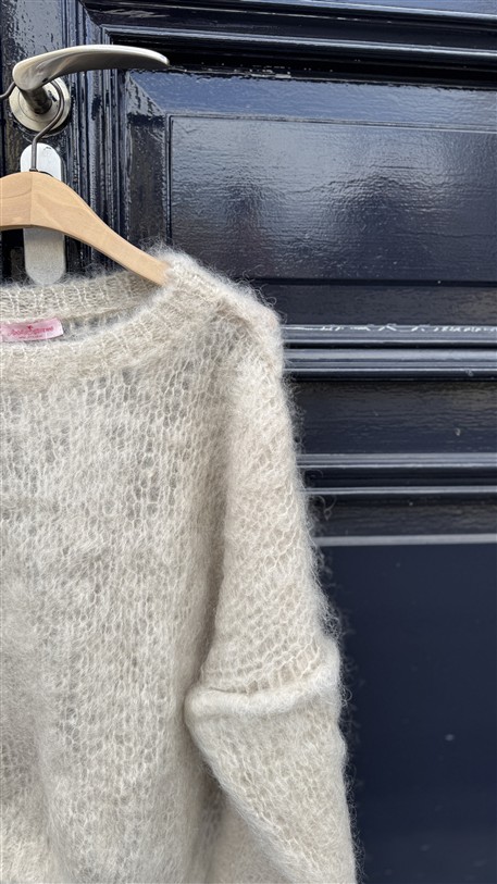 Extra Kidmohair Knit Hh24224 Beige