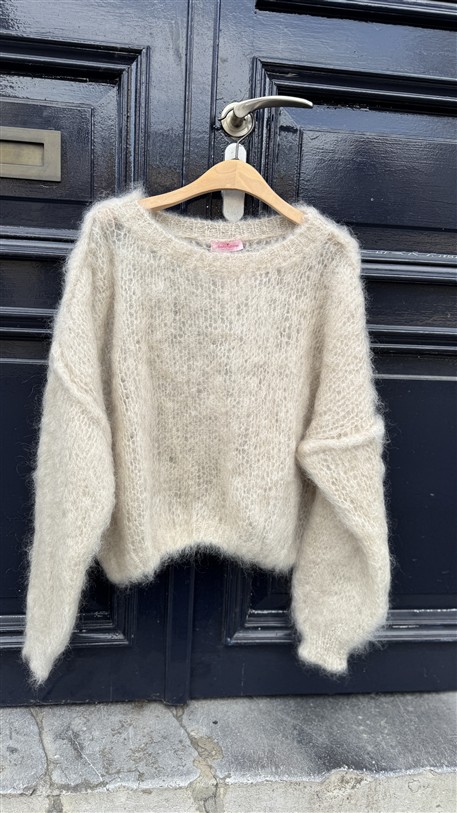 Extra Kidmohair Knit Hh24224 Beige