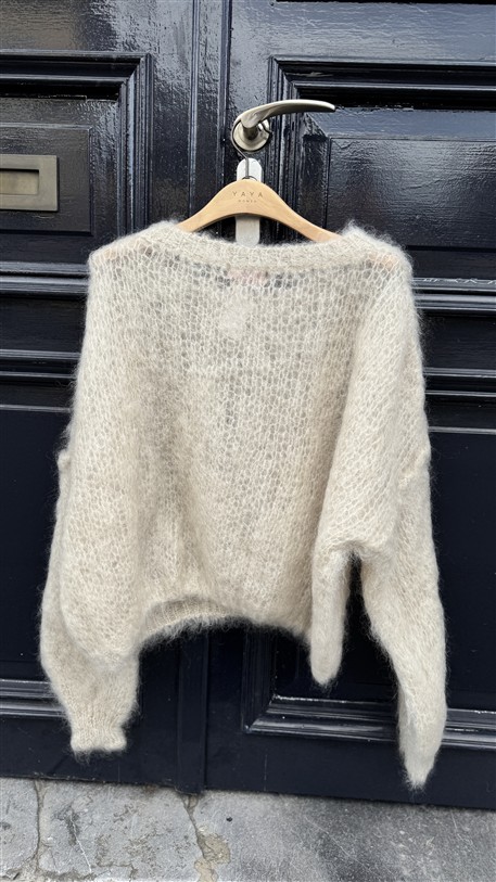 Extra Kidmohair Knit Hh24224 Beige