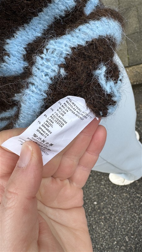 Knit 51157 K.mouw Bruin Blauw Gestreept