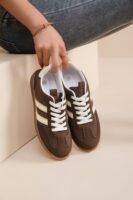 Sneaker 9203 Strepen Bruin