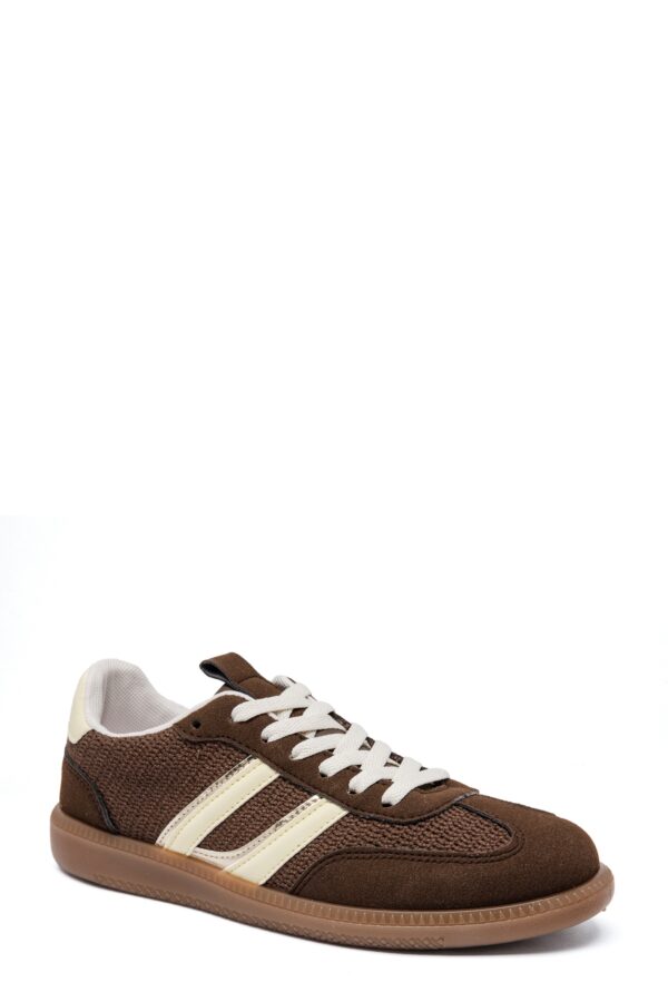 Sneaker 9203 Strepen Bruin