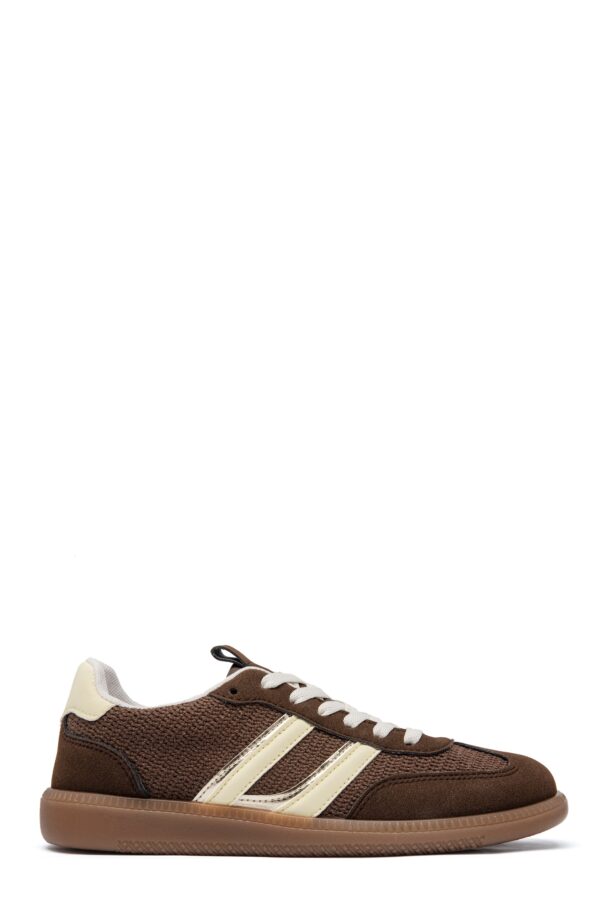 Sneaker 9203 Strepen Bruin