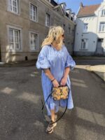 Hemdj Gestreept Pofmouw 3d Broderie Flow