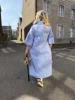 Hemdj Gestreept Pofmouw 3d Broderie Flow