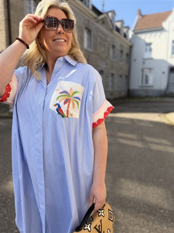 Maxi Hemdjurk Tropical Back Roos