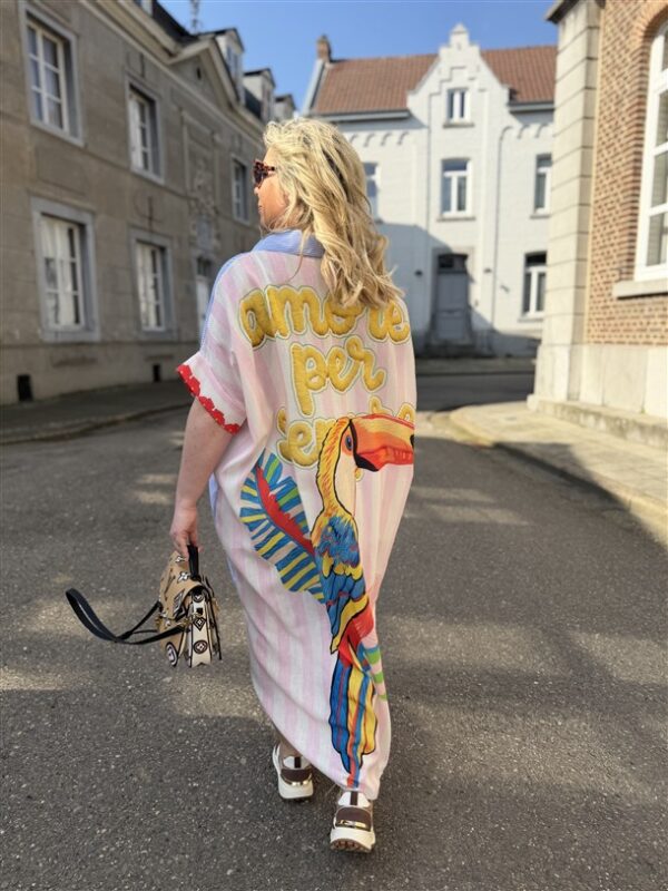 Maxi Hemdjurk Tropical Back Roos