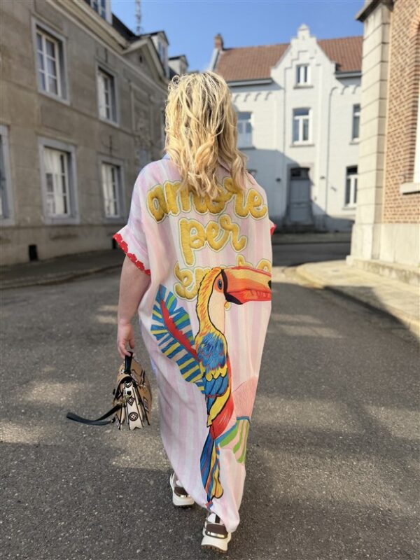 Maxi Hemdjurk Tropical Back Roos